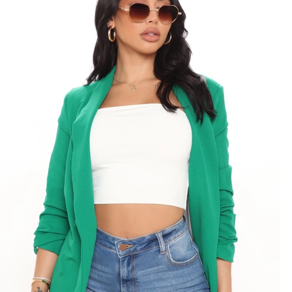 Fashion Nova Jackets & Blazers - Fashion Nova Green Blazer